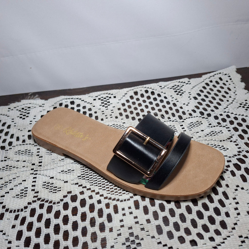 Sandalia color negro mate