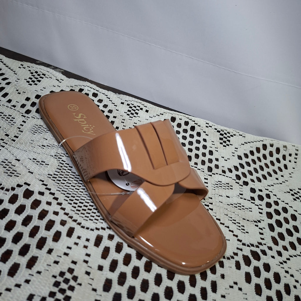 Sandalias color bronce brilante
