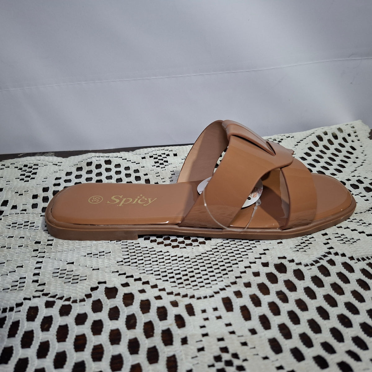 Sandalias color bronce brilante