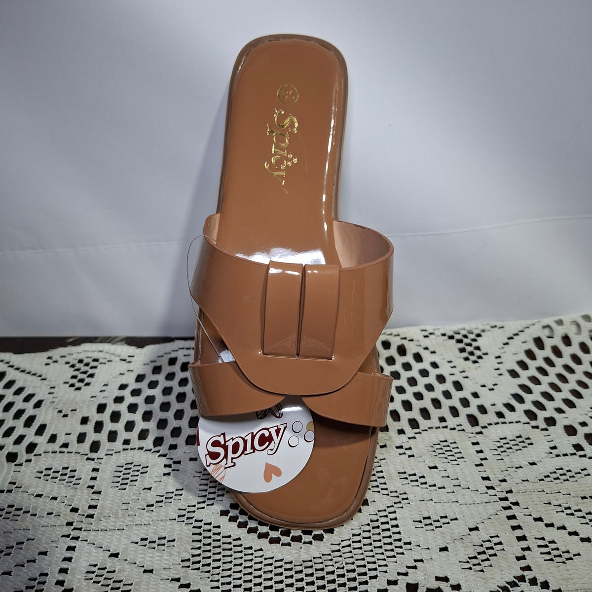 Sandalias color bronce brilante