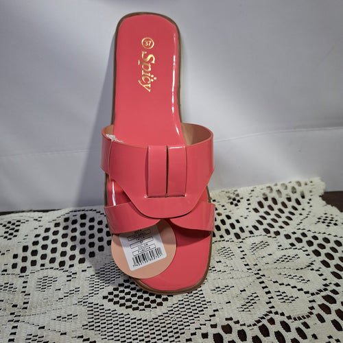 Sandalia brillante fucsia